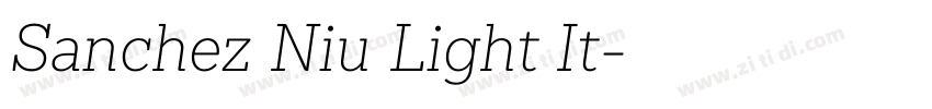 Sanchez Niu Light It字体转换 Sanchez Niu Light It字体转换